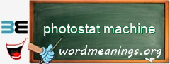 WordMeaning blackboard for photostat machine
